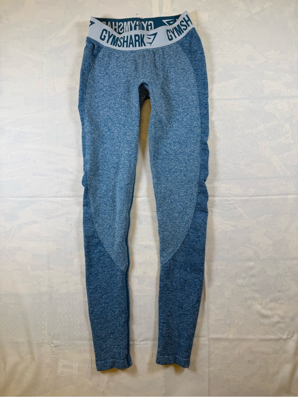 Gymshark Blue Seamless Low-Waist Leggings with Branded Waistband